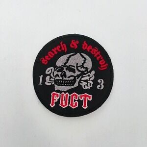 FUCT clothing Skull 13 Embroidered Iron On Patch Vintage Skate Streetwear 90's